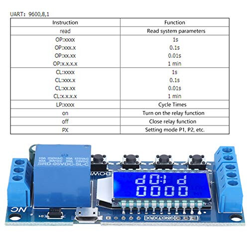 XY-LJ02 Cycle Trigger Delay Timer Circuit Electronic Relay Module for Automation Projects, Adjustable Timing Settings, 12V Compatibility 2