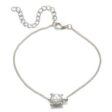 Turtle Anklet Vintage Style Beach Jewelry with Turtle Pendant Antique Alloy Foot Chain for Women