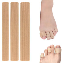 Cuttable Silicone Toe Protection Cushion Tube Bandage - Soft Gel Toe Caps for Corns, Calluses, and Bunion Relief - Pack of 3