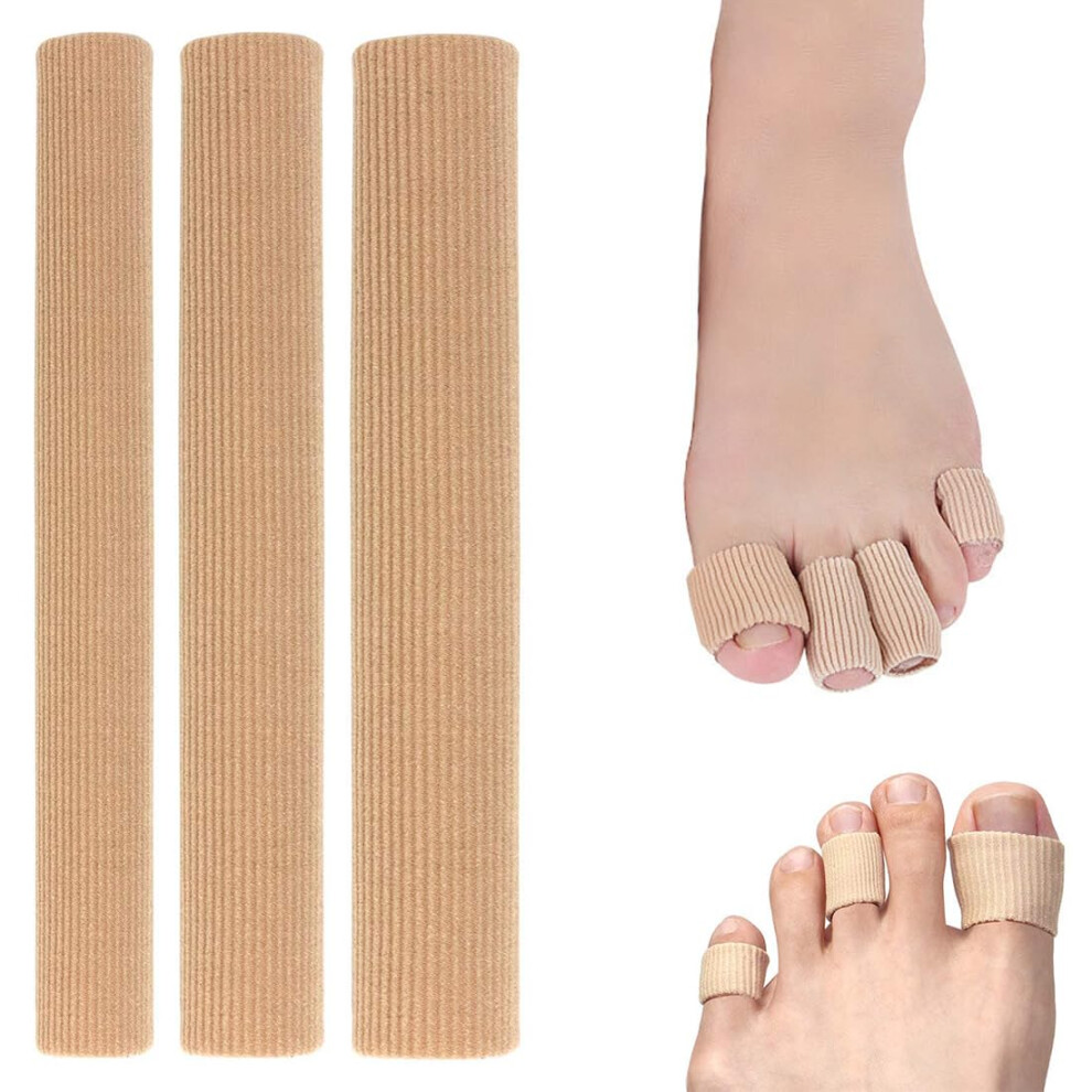 Cuttable Silicone Toe Protection Cushion Tube Bandage - Soft Gel Toe Caps for Corns, Calluses, and Bunion Relief - Pack of 3
