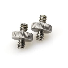 Thread Adapter for Tripod Flash Mount, Chrome-Plated, 1/4 Inch Convertible Screw for Camera Accessories Connections, 2 Pack