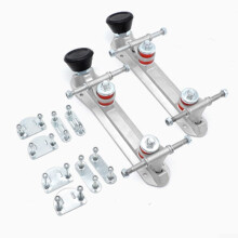 Roller Skate Plate Set, Adjustable Aluminum Alloy Quad Skate Plate for Size 11-13, Indoor Skating with Brake Wheel and Truck, Black