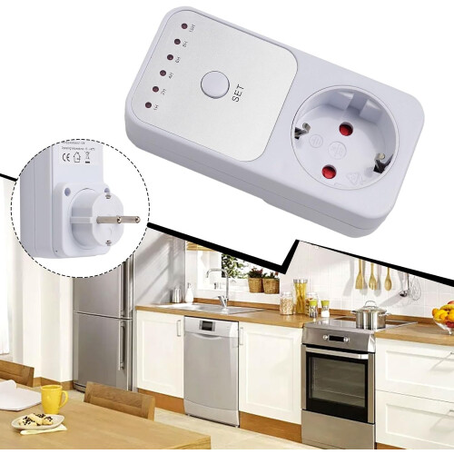 Digital Countdown Timer Socket Controller, 6 Countdown Settings, Electronic Timer Switch for Kitchen Use 2