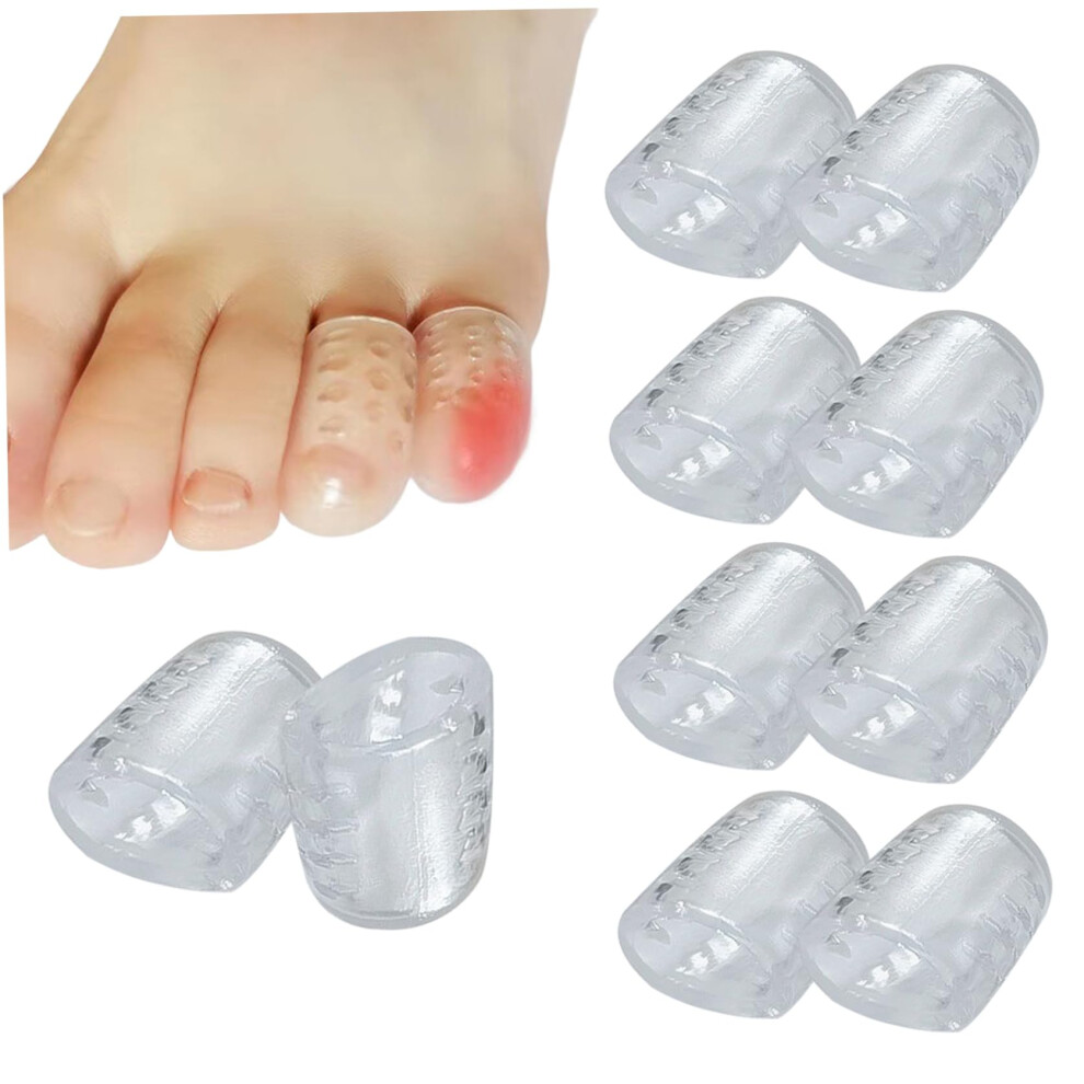 Toe Separator Protector Silicone Toe Caps, Small Anti-Friction Sleeve Covers for Corn and Blisters, 10 Pieces