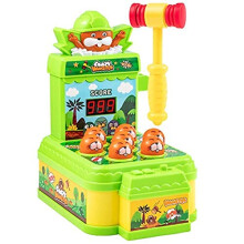 The Mole Game Mini Electronic Arcade Game for Kids Ages 3-8, Interactive Hammer Toy for Boys and Girls