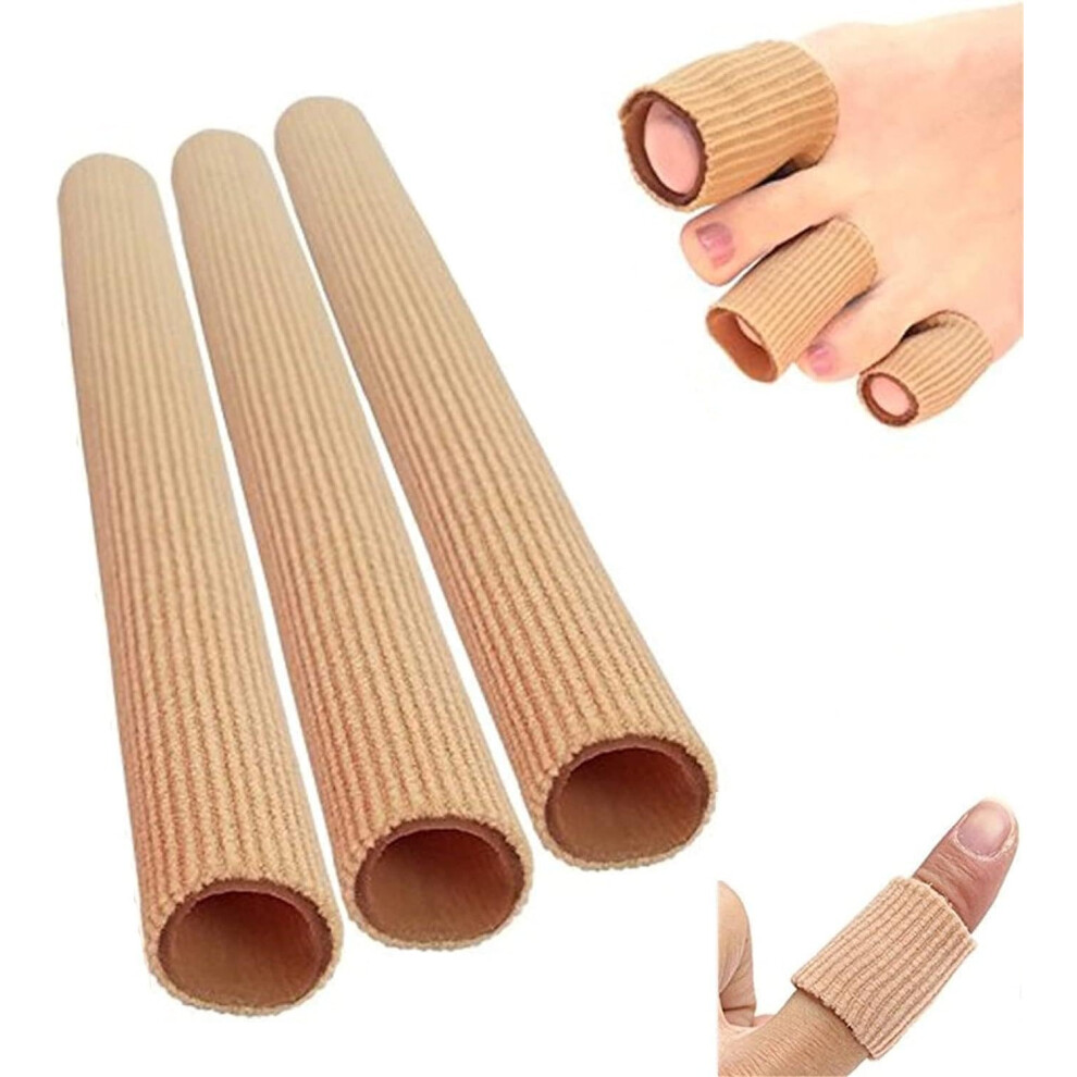 Silicone Toe Protection Tube Bandage Gel Pads Pack of 3, 2.5cm Diameter, Flexible Finger Protector for Comfort
