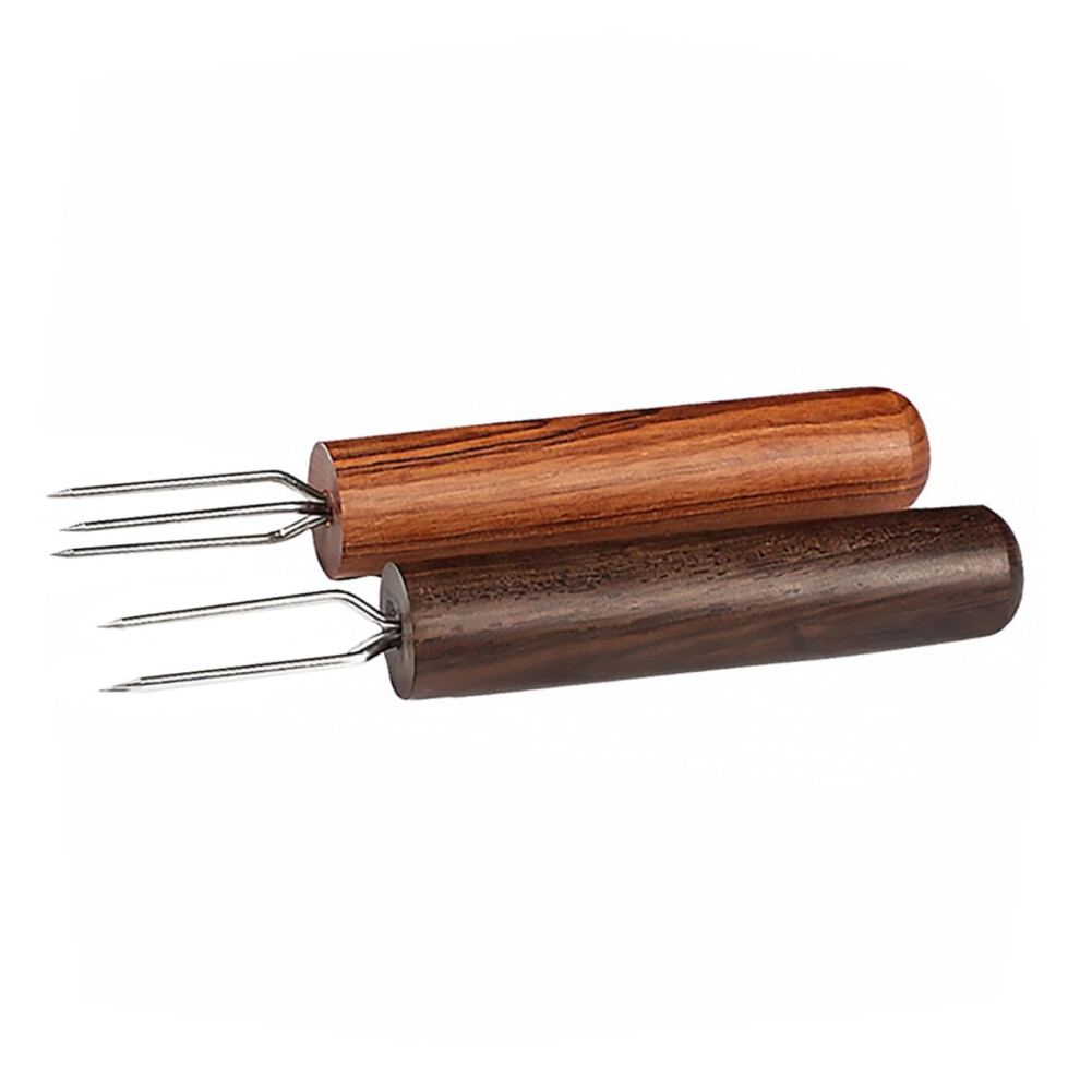Moxibustion Fork Mugwort Holder Ebony Extension Tool Pack of 2 for Moxa Warm Prolonging Treatment