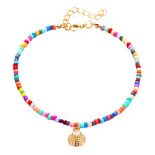 Bohemian Foot Chain Set of 2 Colorful Beaded Anklets for Women Adjustable Foot Jewelry with Charms