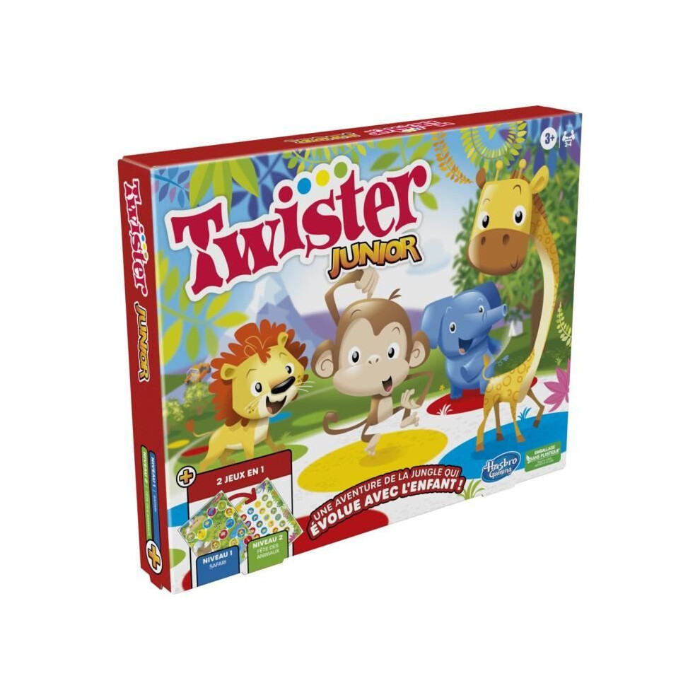 Hasbro Twister Junior - Upgradable 2-In-1 Reversible Mat - Junior Board Game - Gaming