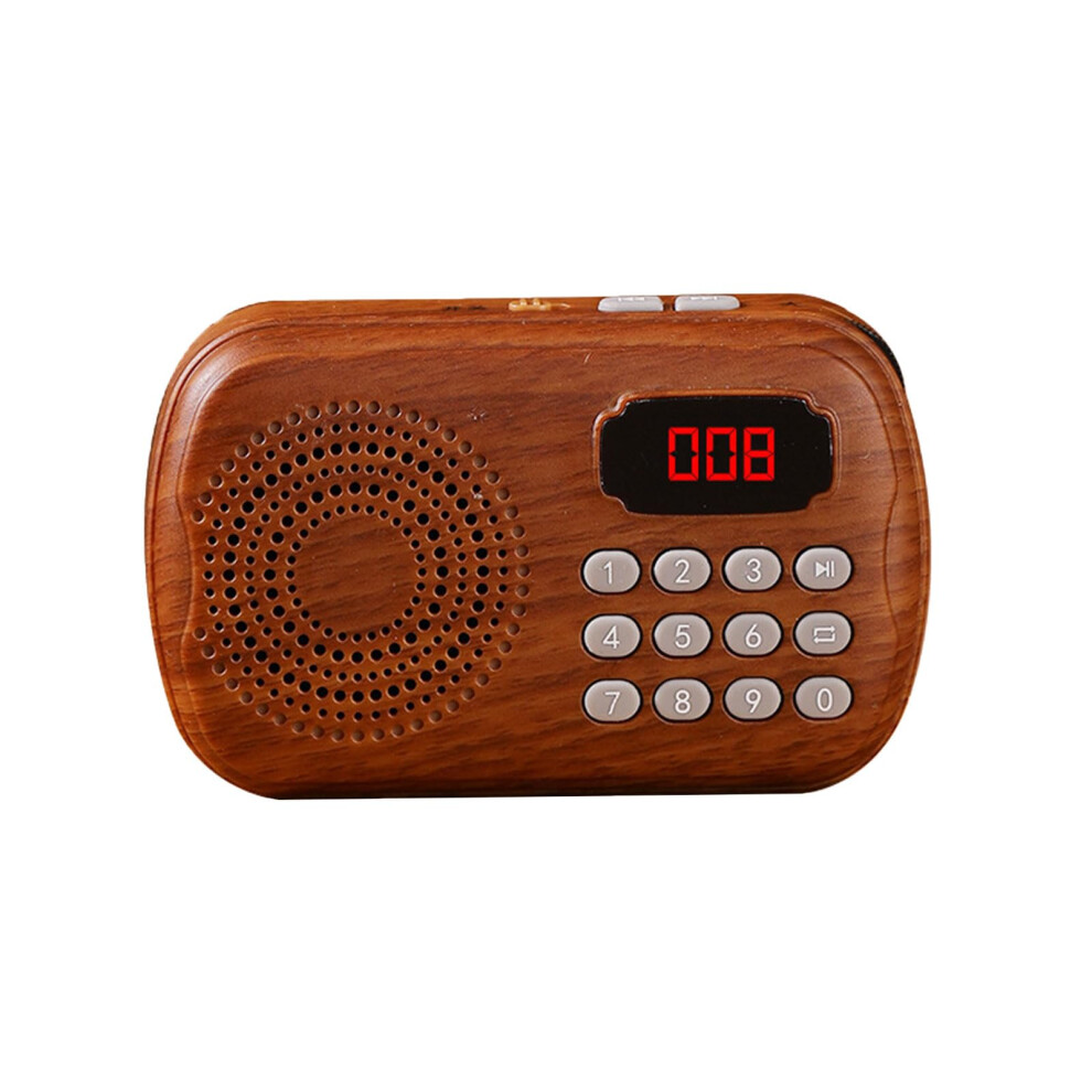 Music Player, Traditional Wooden Music Player With Card Slot For Seniors, Nostalgic Melodies, Easy To Operate 6038364660060