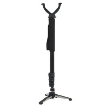 Hunting Monopod with V-Yoke Head, 360 Rotating Base, Adjustable 24-58 Inch Outdoor Rifle Rest for Shooting Range