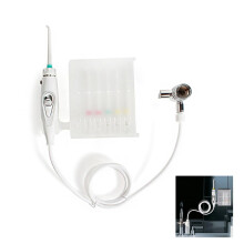 Oral Irrigator for Teeth and Gums, Cordless Dental Irrigator with Adjustable Water Pressure, 6 Nozzles, White
