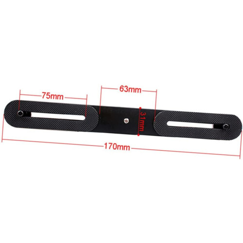 Dual Camera Flash Mount Tripod Adapter for 1/4 Inch Screw Studio Light Stand, T-Shaped Double Flash Compatibility 2