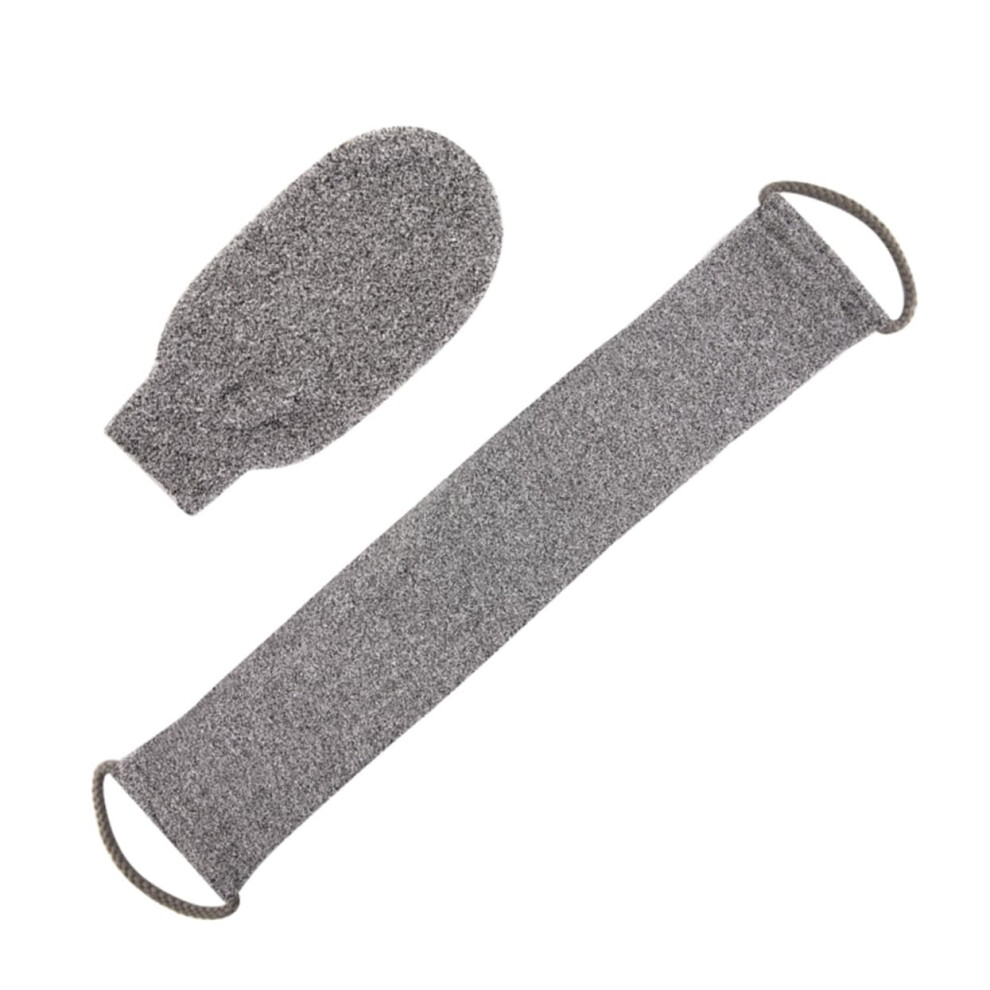 Bamboo Fiber Bath Towel Glove and Body Scrub for Gentle Skin Cleansing and Exfoliation, Soft and Eco-Friendly