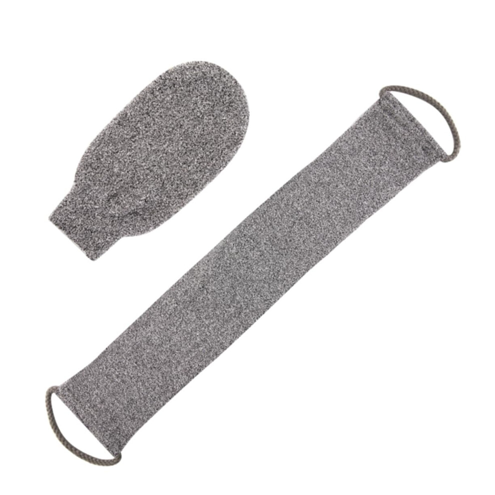 1satz Bamboo Fiber Exfoliating Shower Scrubber Towel and Back Cleaning Glove for Home and Hotel Skin Care