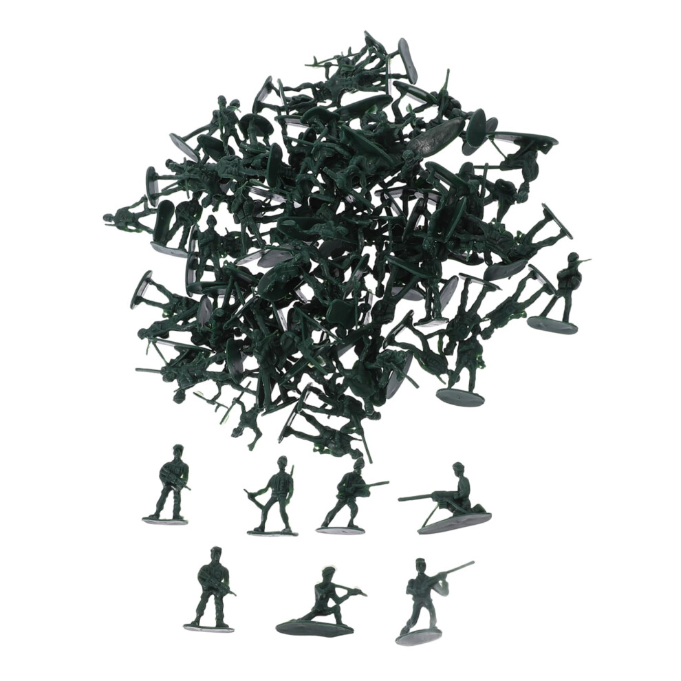 100 Pieces Mini Soldier Figures Military Action Figures for DIY Models Role Play Garden Layout School Projects 1:32 Scale-image-OPC-PK2CGT5-NEW