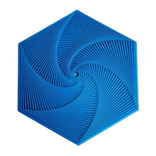 Fractal Fidget Hexagon Toy - Colorful Anti-Anxiety Stress Relief Fidget Spinner, Blue Geometric Sensory Toy
