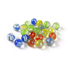 Color Mixing Glass Marbles 16mm for Kids Games and DIY Home Decoration with Storage Container - 20 Pack