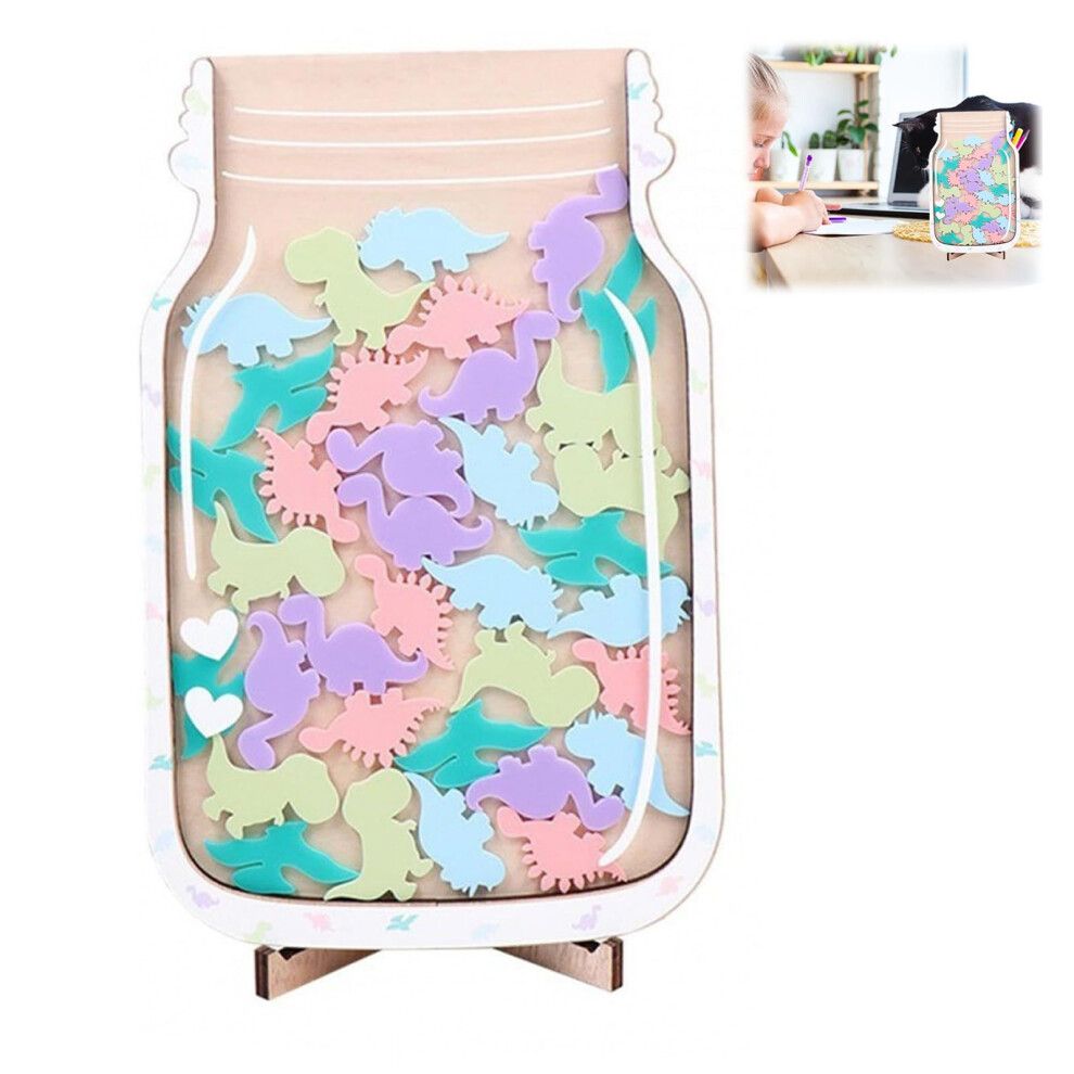 Dinosaur Token Reward Jar for Potty Training, Behavior Charts for Kids, Motivational Reward System with Colorful Tokens