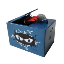 (Blue) Ghost Hand Piggy Bank, Funny Terrible Stealing Coin Bank Prank Toy Money Saving Box Surprise Money Bank Toy (Grey)