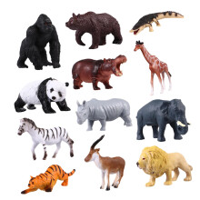 12-Piece Realistic Animal Figures Learning Toy and Decor for Kids Room and Garden, Educational Color Recognition Set