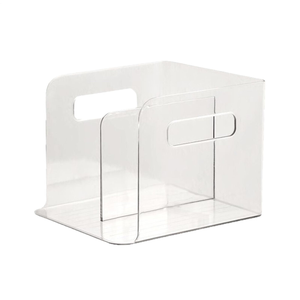Acrylic File Organizer, Transparent 7.8x7.2x6in Storage Rack, Letter Holder for School and Kitchen Use, Space-Saving Design-image-OPC-PK2CHW7-NEW