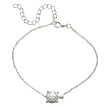 Turtle Anklet Silver Alloy - Adjustable Beach Jewelry with Ocean-Inspired Design for Women