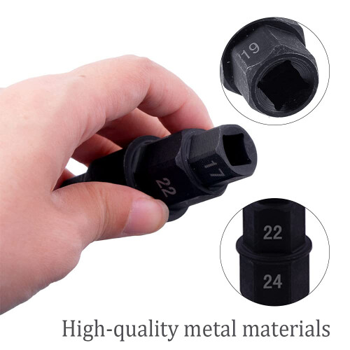 Motorcycle Axle Tool Hexagonal 27mm Black Spindle Socket Compatible with Harley and Honda Models 1
