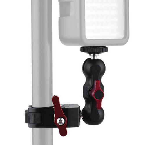 Camera Fixed Mount with Adjustable Clamp Bracket, 360 Degree Rotating Microphone Mounting Tool, Locking Control