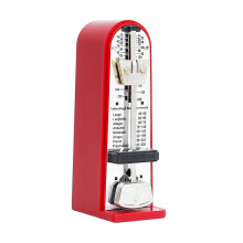 Mechanical Metronome Metal with Loud Sound for Accurate Beat Tracking, Red Color for Piano and Guitar Use