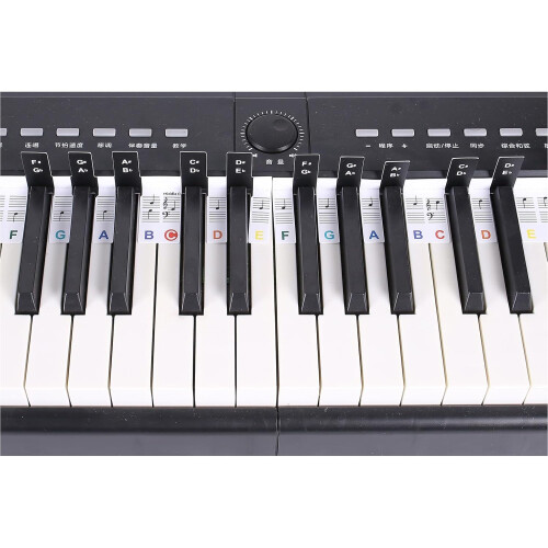 Removable 88 Keys Piano Keyboard Sticker for Beginners - Colorful Note Labels for Learning and Practice 2