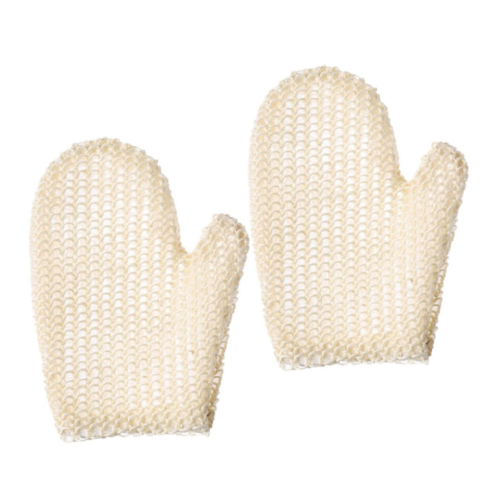 Bath Gloves - Pack of 2 Exfoliating Shower Scrub Gloves with Rich Foam, Back Scrubber and Massage Features
