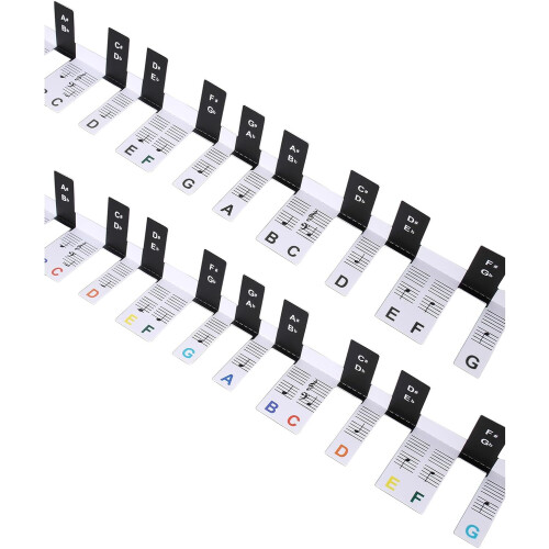Piano Keyboard Stickers Removable Note Labels for Electronic Keyboards, Beginner-Friendly Piano Learning Aids 2