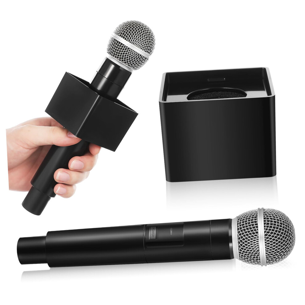 Simulated Microphone Toy for Stage Performances and Karaoke, ABS News Reporter Prop, Wireless Microphone Compatible