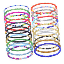 24 Pieces Bohemian Pearl Anklet Set for Women, Summer Beach Foot Jewelry, Adjustable Colorful Ankle Bracelets