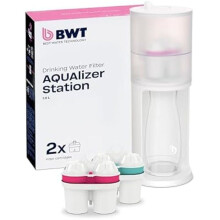 Vedenpuhdistin - BWT - AQUAlizer-asema - 2 patruunan pakkaus - Lasikannu - 2,4 litraa