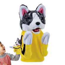 Interactive Plush Dog Puppet Toy - Soft Stuffed Animal for Kids, Realistic Puppy Simulation, Ideal for Storytelling and Play