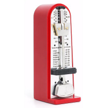 Mechanical Metronome Adjustable Metal Metronome with Clear Scale Loud Sound Red Color for Guitar Piano Violin and More