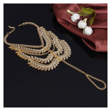 Foot Chains for Women Layered Boho Ankle Bracelet with Tassels Beach Barefoot Sandals Adjustable Size Jewelry