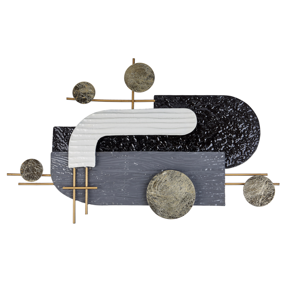 Beliani Wall Decor Lutetium Metal 55 Cm Black