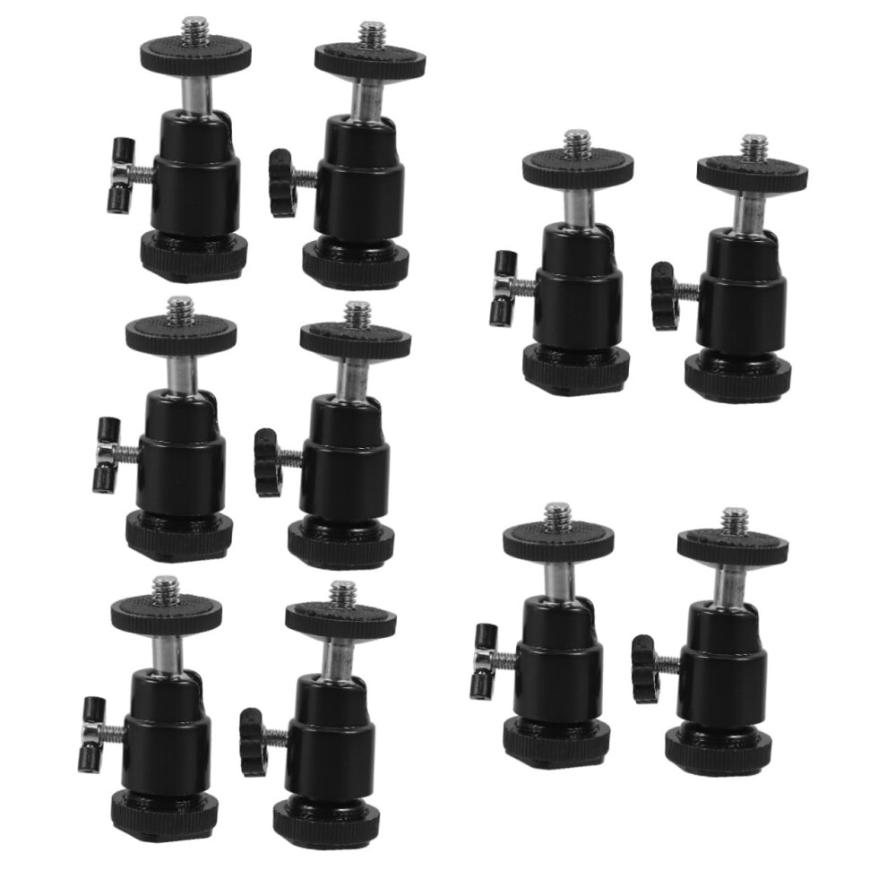 Photography Fill Holder Tripod Camera Mount Head 5Pcs Ball Head Adapter 5.50X4.00x2.40cm For Dslr Cameras Light/Black 6038364666659
