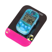 Langlebigkeitsknopf Batteriebetriebenes Metronom Wiederaufladbar Gitarren Klavier Metronom Transparent Blau für Outdoor Auftritte