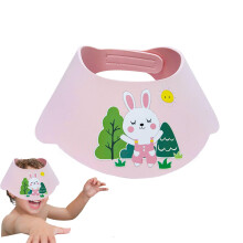 Kids Shower Cap | Adjustable Waterproof Baby Hair Cover with Ear and Eye Protection for Tear-Free Bathing in Pink