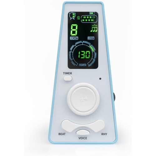 Electronic Metronome Timer with Adjustable Volume and Beat Control for Guitar Violin Saxophone Compact Design Blue 2