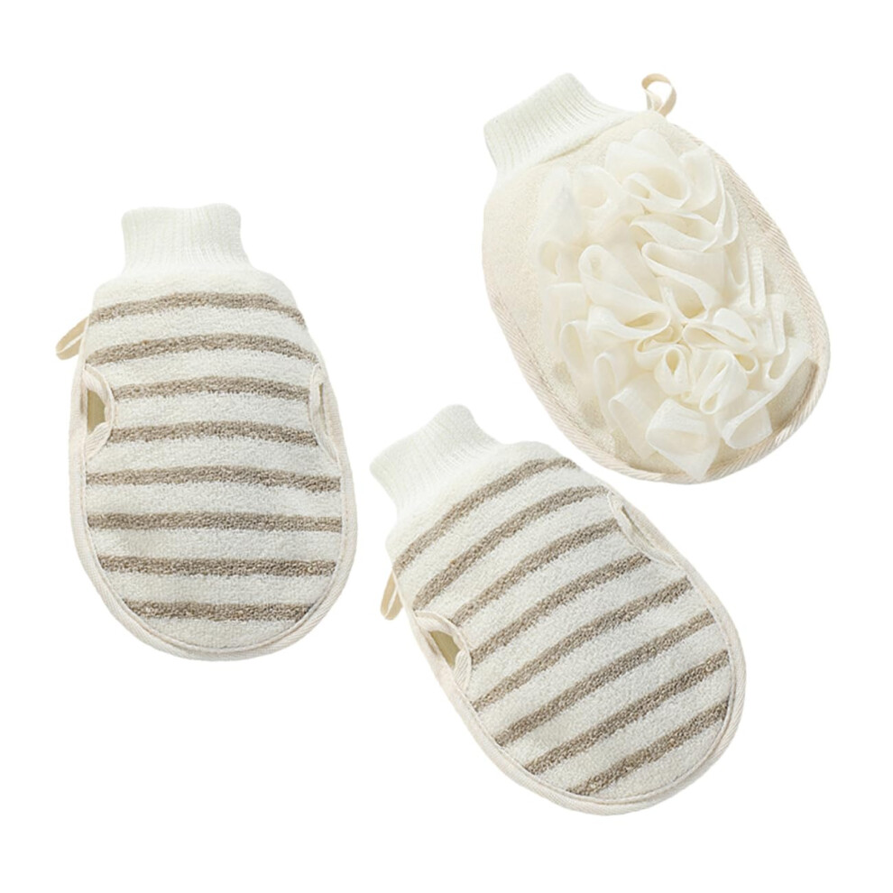 Ergonomic Exfoliating Bath Gloves Set â Reusable Body Scrubber Mitts for Smooth Skin, Easy to Clean and Maintain