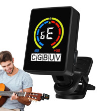 Guitar Tuner - Digital Electronic Ukulele Tuner, Portable 1.06 x 1.46 x 1.65 Inch Tuning Accessory for Studio and Performance