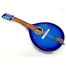 Eight String Mandolin Guitar in Blue Color, Selected Shape, Ideal for Beginners and Professionals