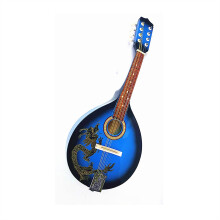 Eight String Mandolin Guitar in Blue Color - Beautifully Shaped Acoustic Instrument for Musicians