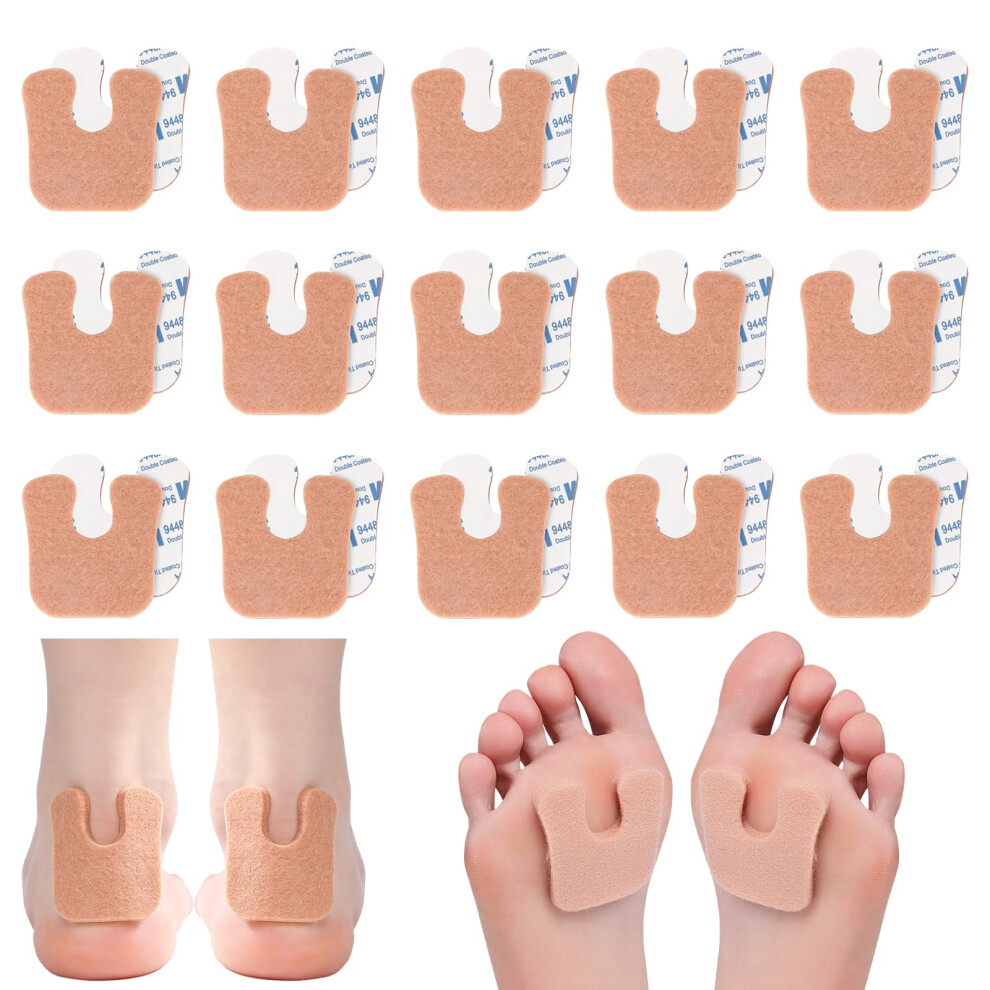 Horseshoe Pads for Feet 30 Pieces Callus Relief Metatarsal Felt Foot Cushions Bunion Pain Relief Size Options