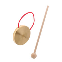 Mini Gongs for Decoration - Small Musical Instrument Replicas in Metal, Various Colors and Styles